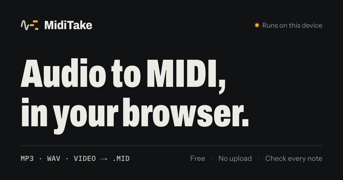 MidiTake screenshot